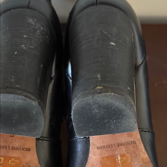 Madewell | Black Leather Ankle Boots Size 5 - Picture 7 of 10